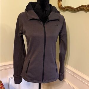 Under Armour Women's Charcoal Gray Hooded Zip Up Jacket Size Small